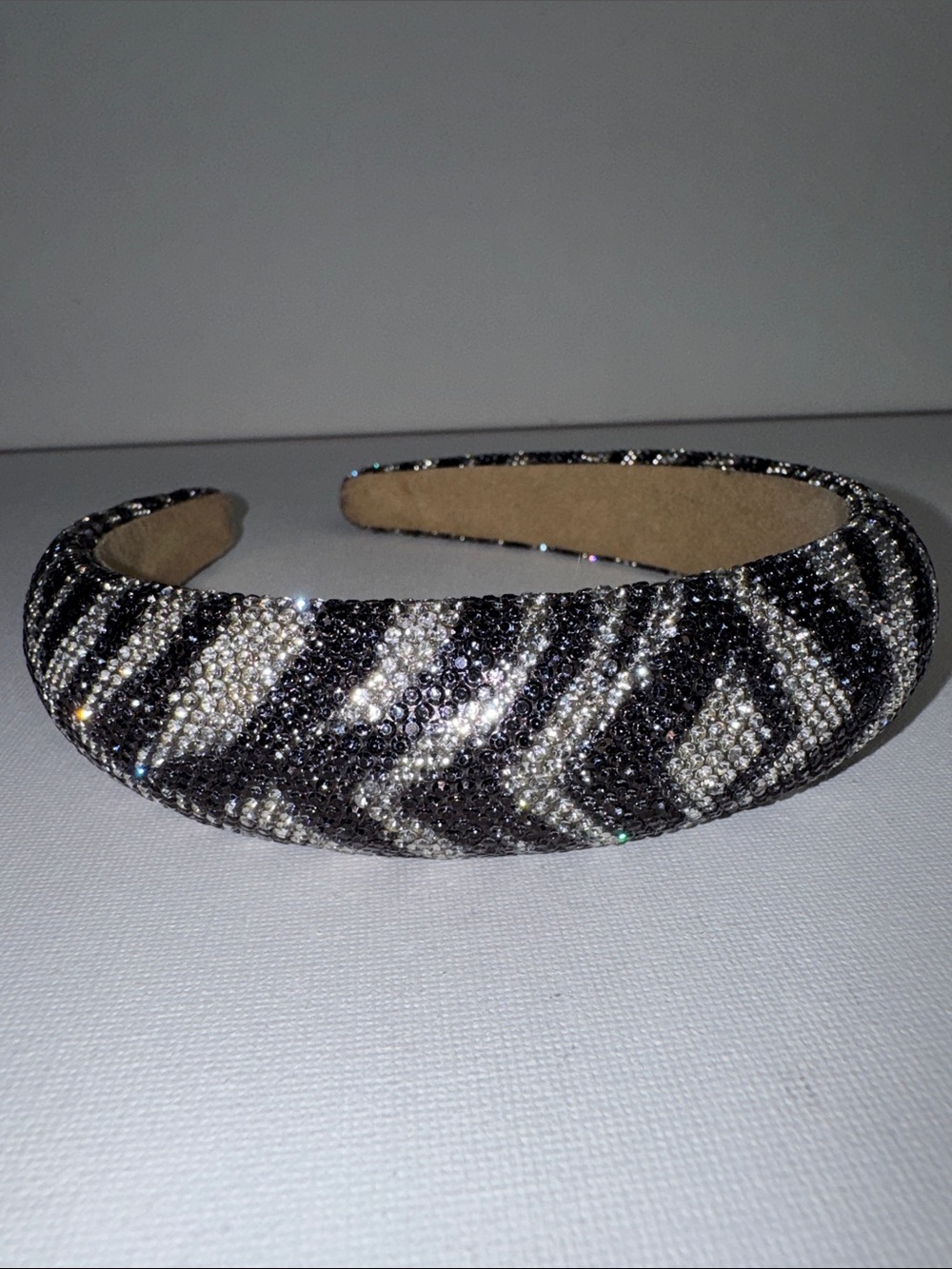 Piper K Headband Zebra Rhinestones